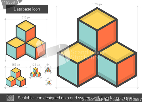Image of Database line icon.