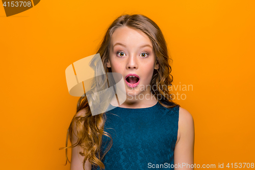 Image of The surprised teen girl