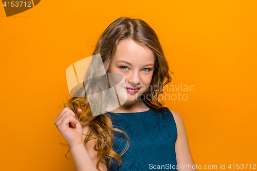 Image of The face of happy teen girl