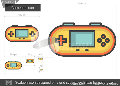 Image of Gamepad line icon.