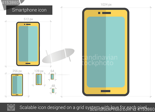Image of Smartphone line icon.