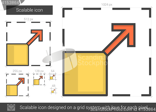 Image of Scalable line icon.