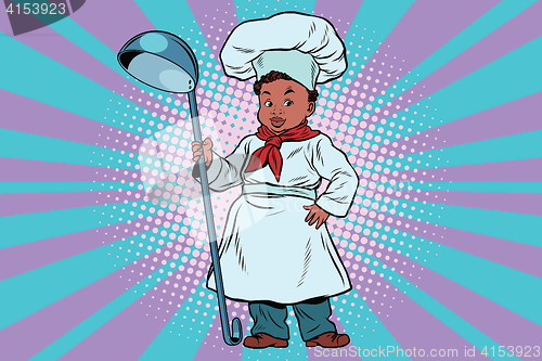 Image of The little boy cook