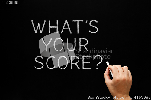 Image of What Is Your Score On Chalkboard