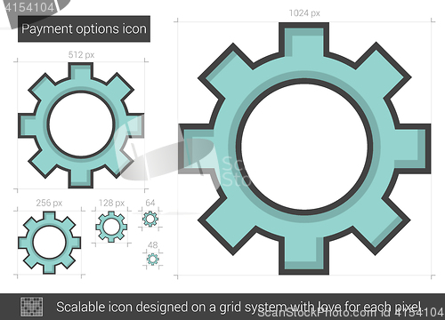 Image of Payment options line icon.