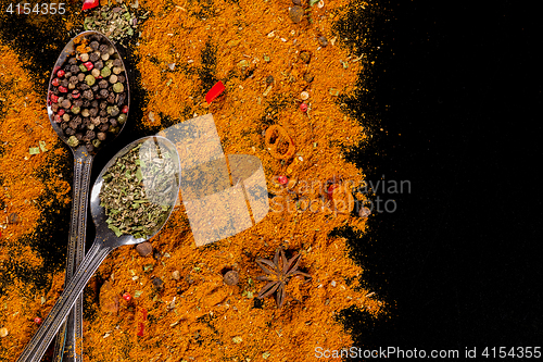 Image of Herbs and spices selection - cooking, healthy eating