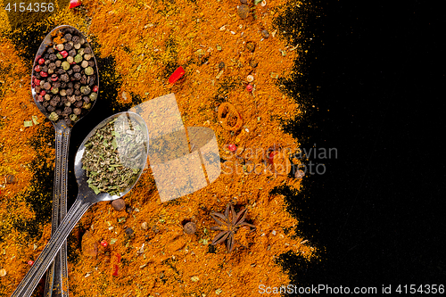 Image of Herbs and spices selection - cooking, healthy eating