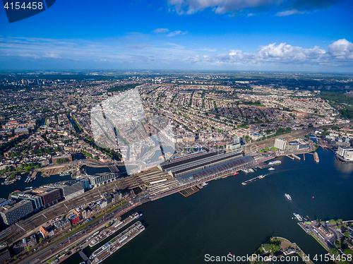 Image of City aerial view over Amsterdam