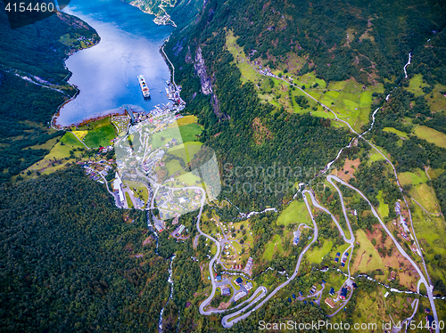 Image of Geiranger fjord, Norway.