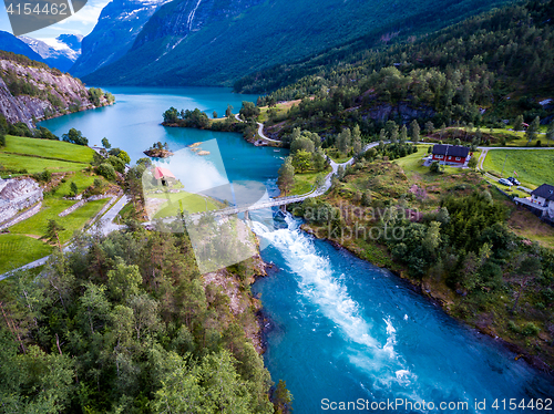 Image of Beautiful Nature Norway aerial photography.