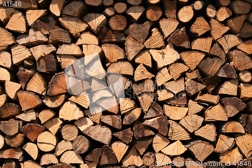 Image of Firewood stock for the winter in the mountain village of Zerba, Valtrebbia, Italy