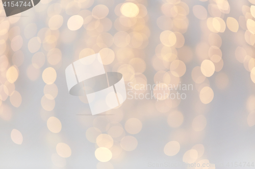 Image of christmas decoration or garland lights bokeh