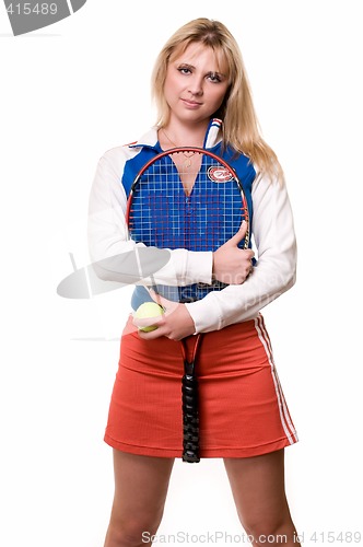 Image of Blond tennis player