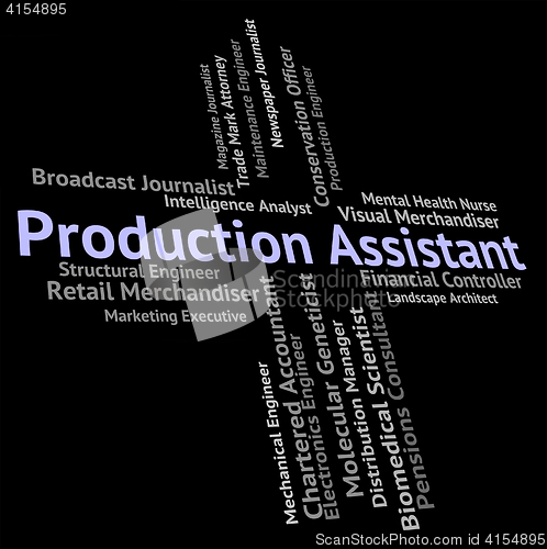 Image of Production Assistant Represents Helper Jobs And Job