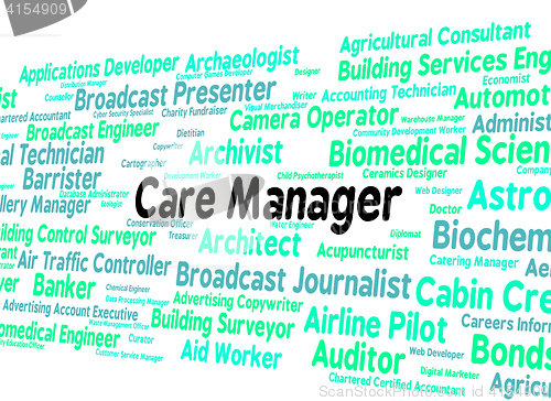 Image of Care Manager Represents Work Social And Director