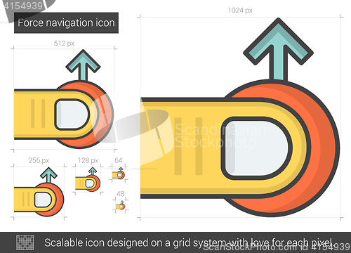 Image of Force navigation line icon.