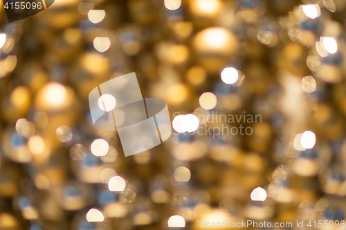Image of golden christmas decoration or garland lights