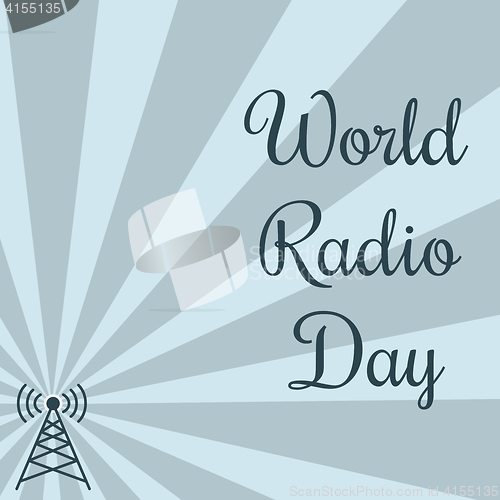 Image of World radio day. Radio tower