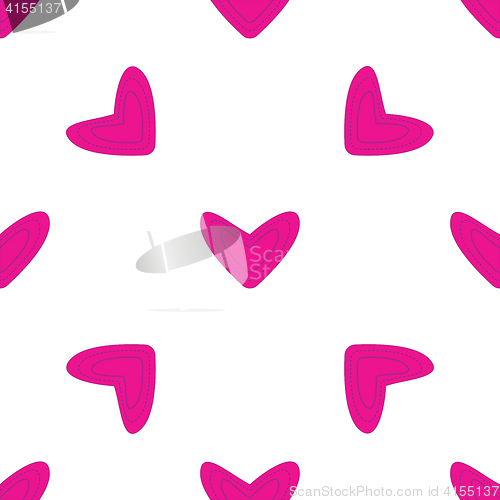 Image of Seamless pattern with pink hearts