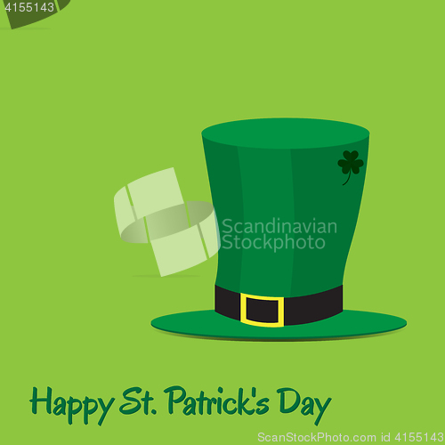 Image of Leprechaun hat on green background