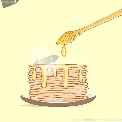 Image of Pancakes with honey