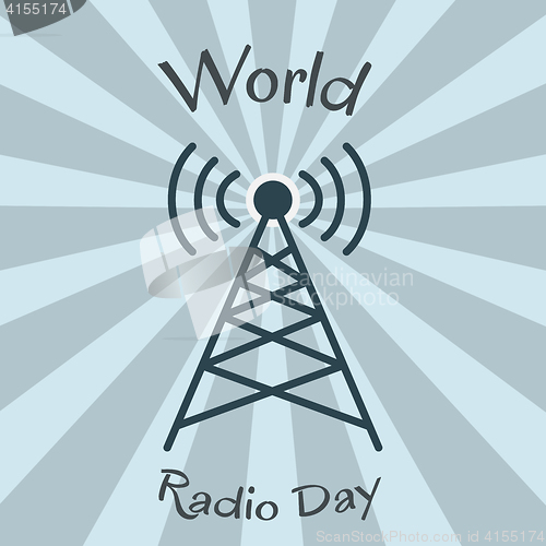 Image of World radio day. Radio tower