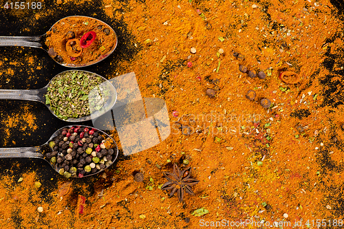 Image of Herbs and spices selection - cooking, healthy eating