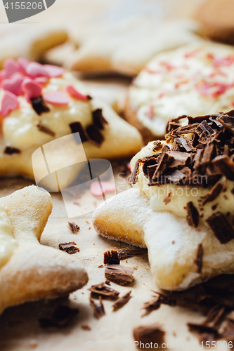 Image of Tasty homemade cookie with chocolate and cream