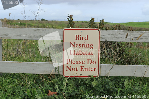 Image of Bird Nesting Habitat Please Do Not Enter_8690