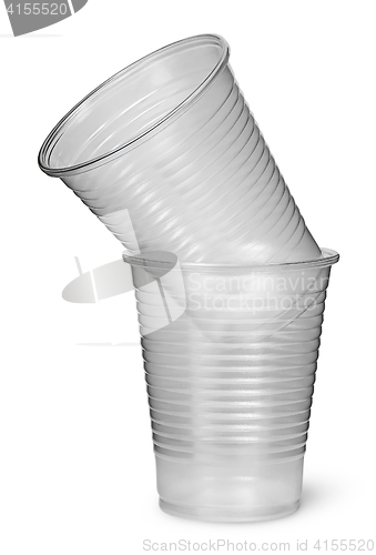 Image of Two plastic cups each other