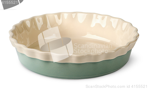 Image of Turquoise and beige ceramic bowl
