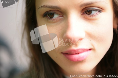 Image of portrait of the girl with brown eye