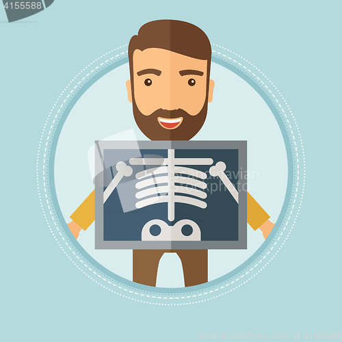 Image of Patient during x ray procedure vector illustration