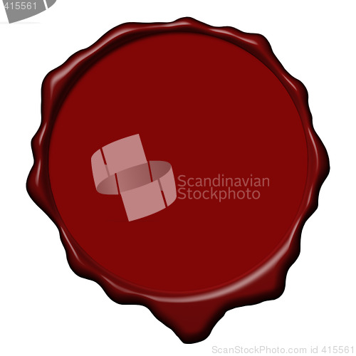 Image of Red wax empty seal