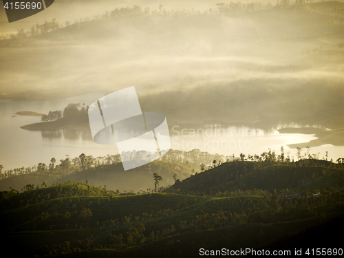 Image of Golden sunrise panorama