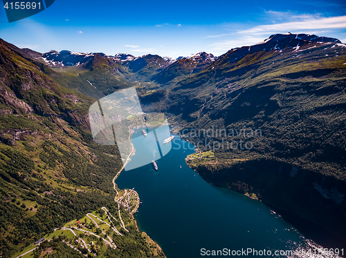 Image of Geiranger fjord, Norway.