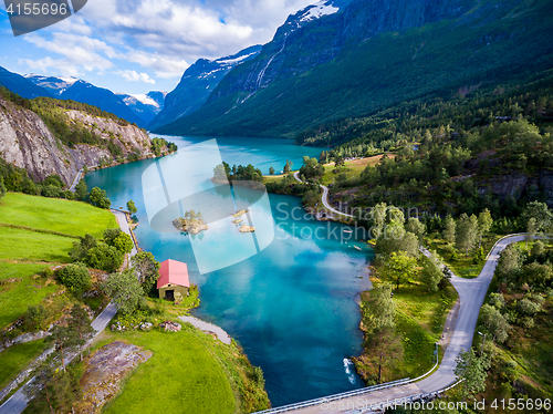 Image of Beautiful Nature Norway aerial photography.