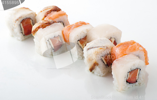 Image of Roll with Cucumber and Cream Cheese inside