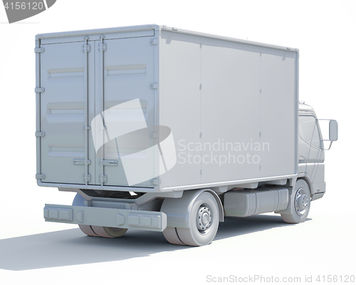 Image of 3d White Delivery Truck Icon