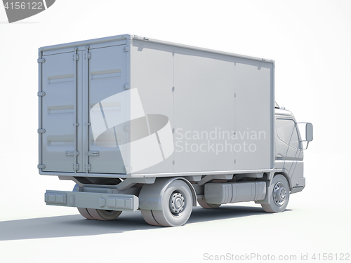 Image of 3d White Delivery Truck Icon