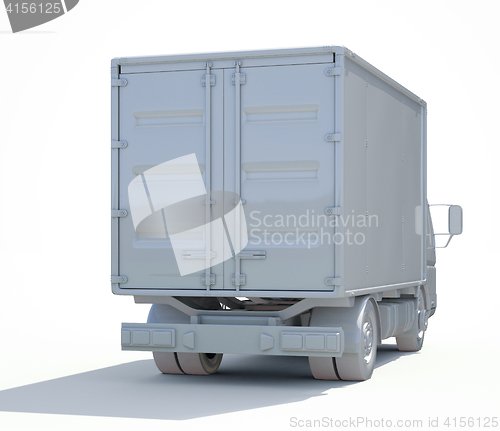 Image of 3d White Delivery Truck Icon