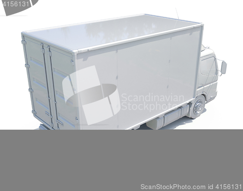 Image of 3d White Delivery Truck Icon