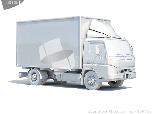 Image of 3d White Delivery Truck Icon