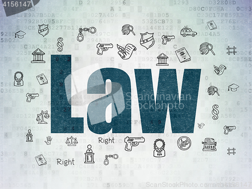 Image of Law concept: Law on Digital Data Paper background