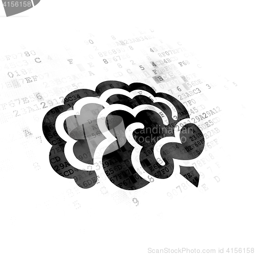 Image of Healthcare concept: Brain on Digital background