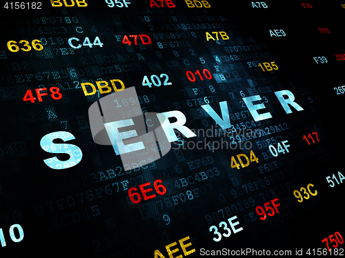 Image of Web design concept: Server on Digital background