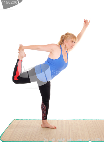 Image of Yoga trainer showing poses.