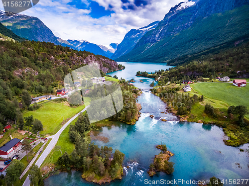 Image of Beautiful Nature Norway aerial photography.