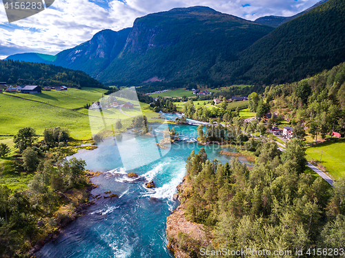 Image of Beautiful Nature Norway aerial photography.