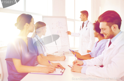 Image of group of doctors on presentation at hospital